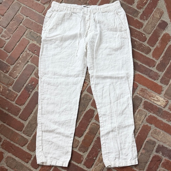Saks Fifth Avenue Pants - Saks Fifth Avenue White Linen Pants